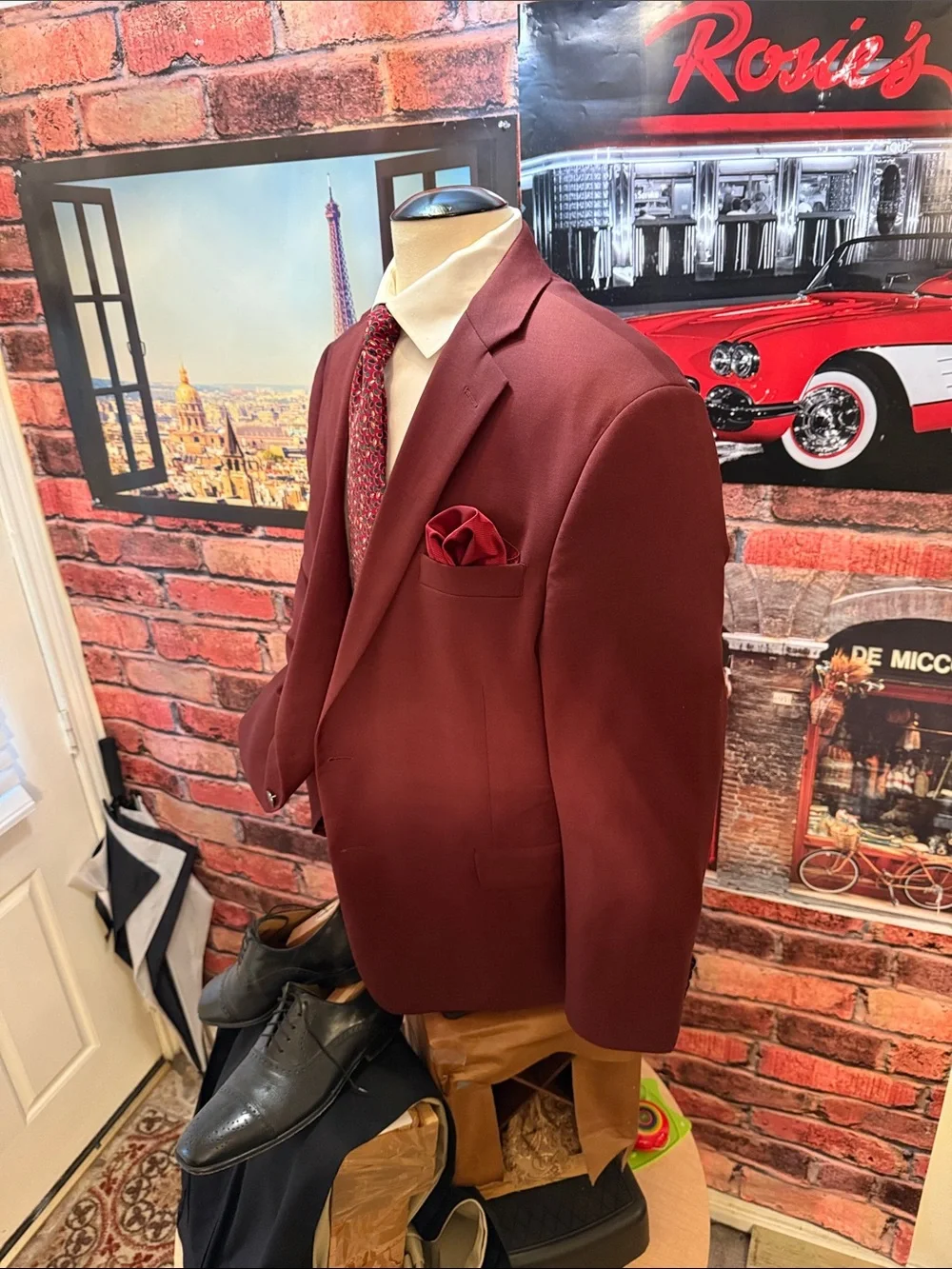Stafford Maroon Blazer